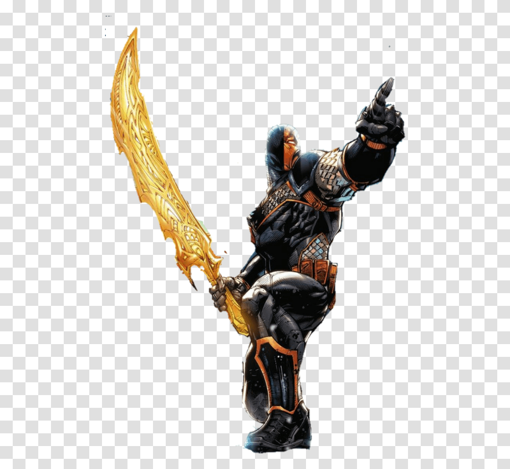 Download Deathstroke Hq Image Deathstroke, Person, Human, Weapon, Weaponry Transparent Png