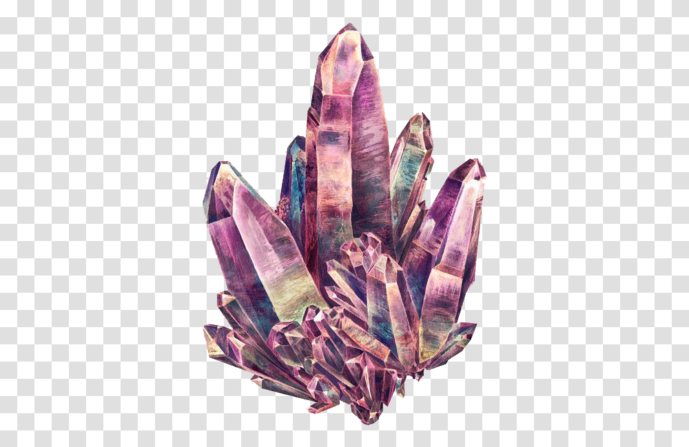 Download Decoration Diamond Mineral Pictures Watercolor Paintings Of Crystals, Quartz Transparent Png