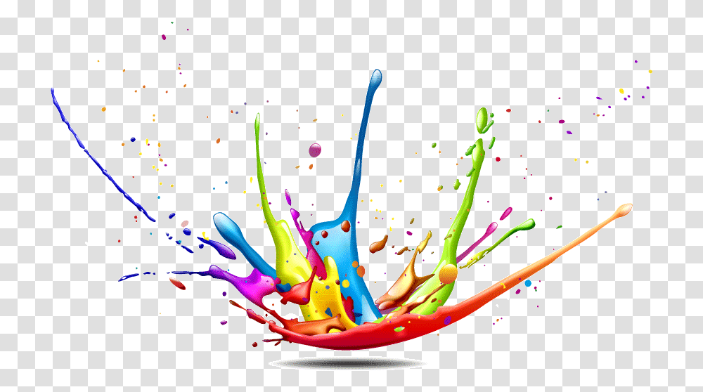 Download Decorative Figure Color Paint Splash Vector 3d, Droplet, Pattern Transparent Png