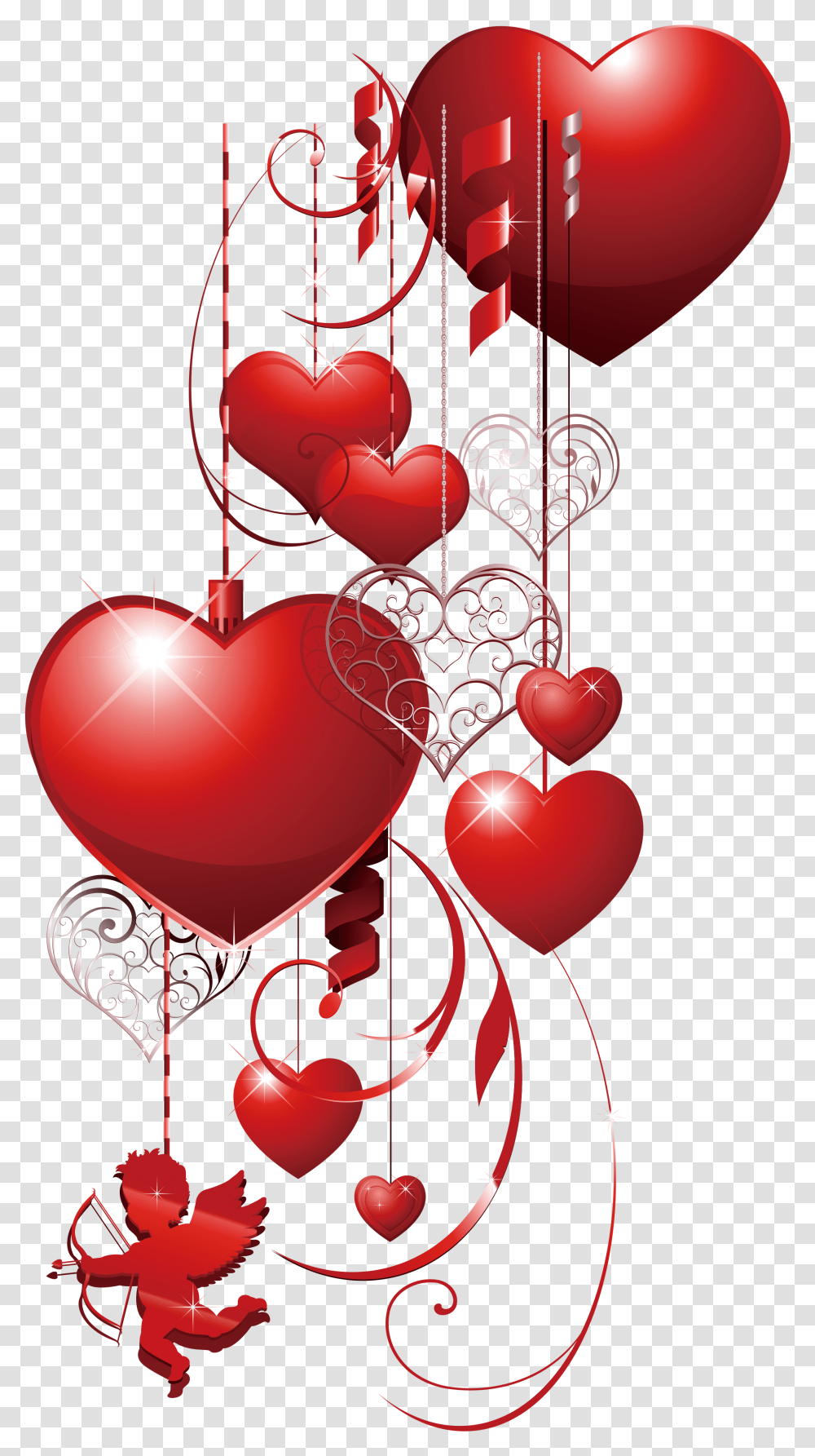 Download Decorative Heart Love Pattern Valentines Scalable February 14th Day 2020, Plant, Graphics, Fruit, Food Transparent Png
