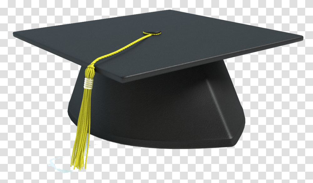 Download Degree Hat Image File Graduation Cap And Gown, Text, Table, Furniture, Tie Transparent Png