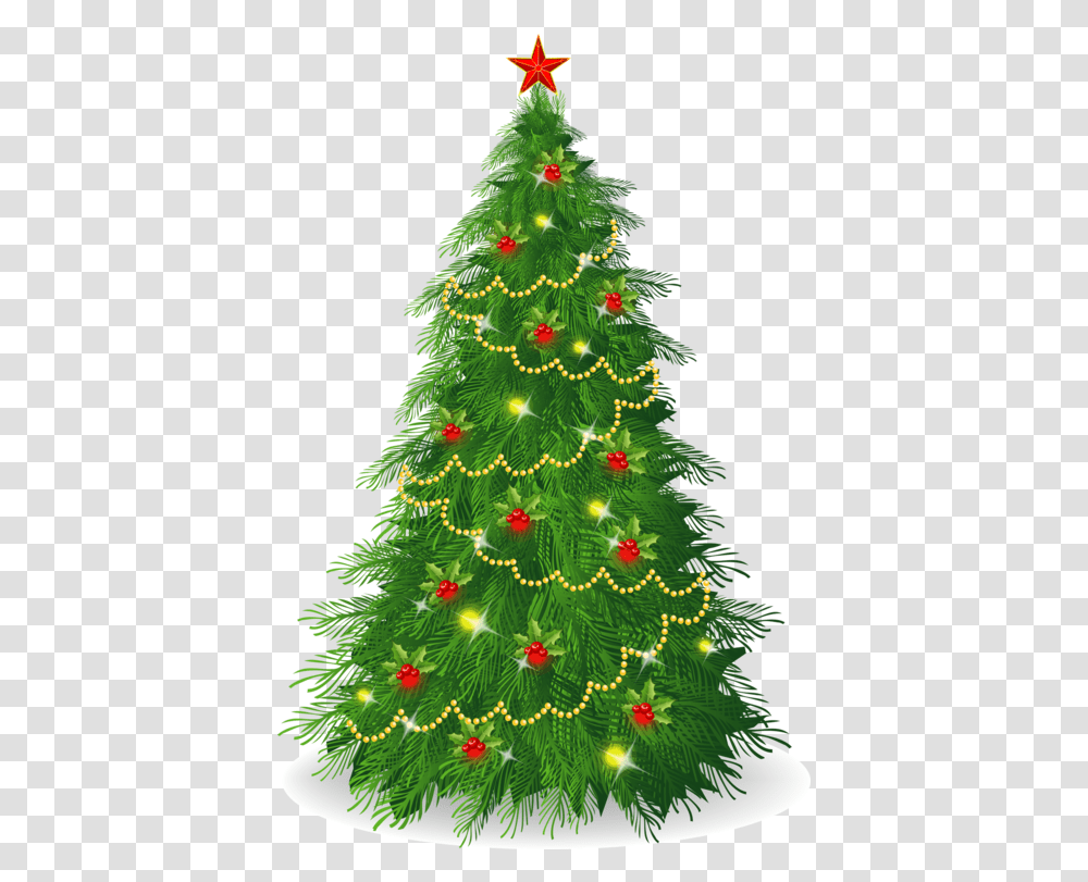 Download Delightful Christmas Tree Christmas Tree Clipart, Ornament, Plant, Vegetation, Bush Transparent Png