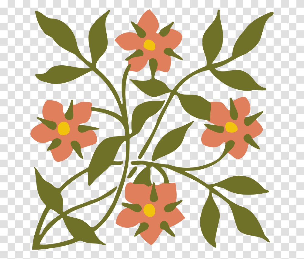 Download Design Clipart Floral Design Tropical Flowers Design, Pattern, Plant, Painting Transparent Png