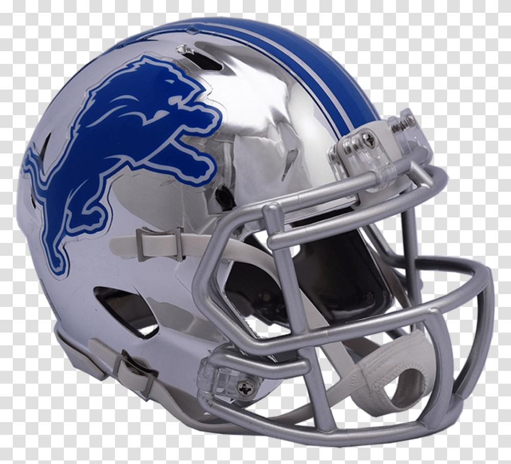 Download Detroit Lions Speed Chrome Mini Helmet Lions Nfl Chrome Football Helmets, Clothing, Apparel, Sport, Sports Transparent Png