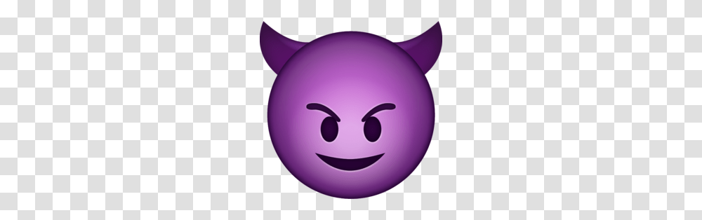Download Devil Emoji Clipart Emoji Devil Clip Art, Purple, Balloon, Plant, Photography Transparent Png