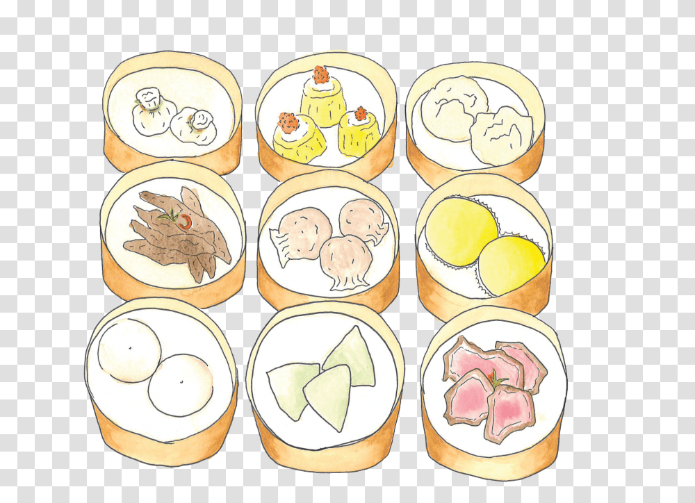 Download Dim Cuisine Sum Dumpling Illustration Dimsum Dim Sum Cartoon, Drawing, Symbol, Food, Text Transparent Png