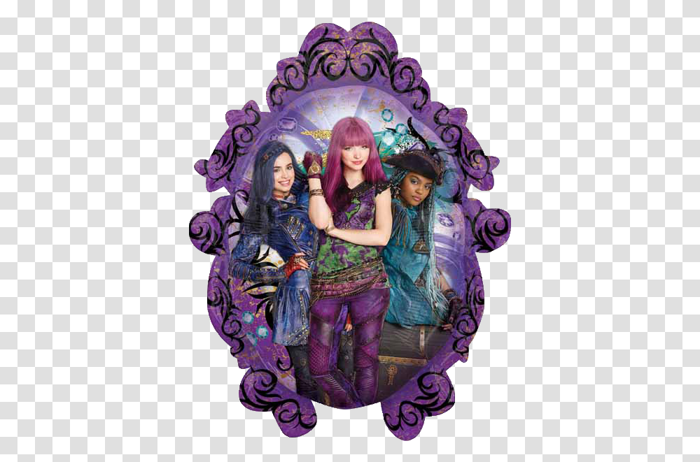 Download Disney Descendants Descendants Balloons, Person, Costume, Painting, Art Transparent Png