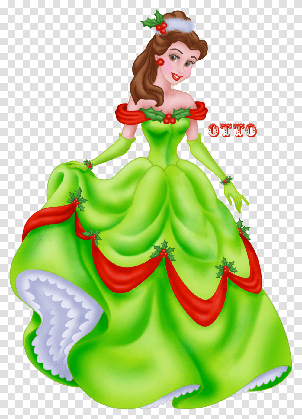 Download Disney Princess Belle Christmas Full Size Christmas Disney Princess Clipart, Toy, Doll, Graphics Transparent Png