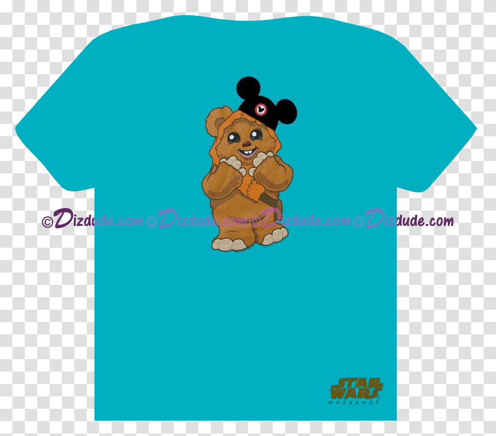 Download Disney Star Wars Weekends 2013 Ewok With Mickey, Clothing, Apparel, T-Shirt, Mammal Transparent Png