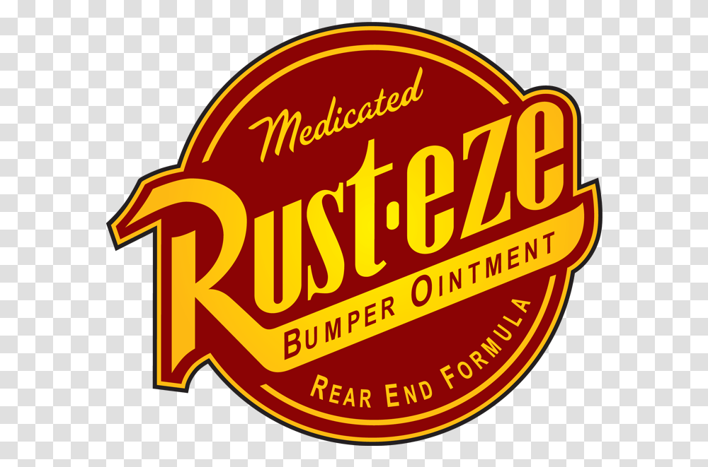 Download Disney's Cars Lightning Mcqueen Rust Eze Logo Rust Eze, Word, Symbol, Label, Text Transparent Png