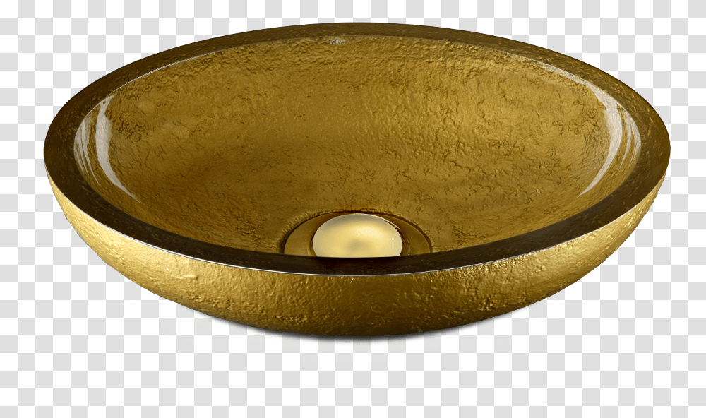 Download Dolce Collection Oval Washbasin With Gold External Bathroom Sink, Bronze Transparent Png