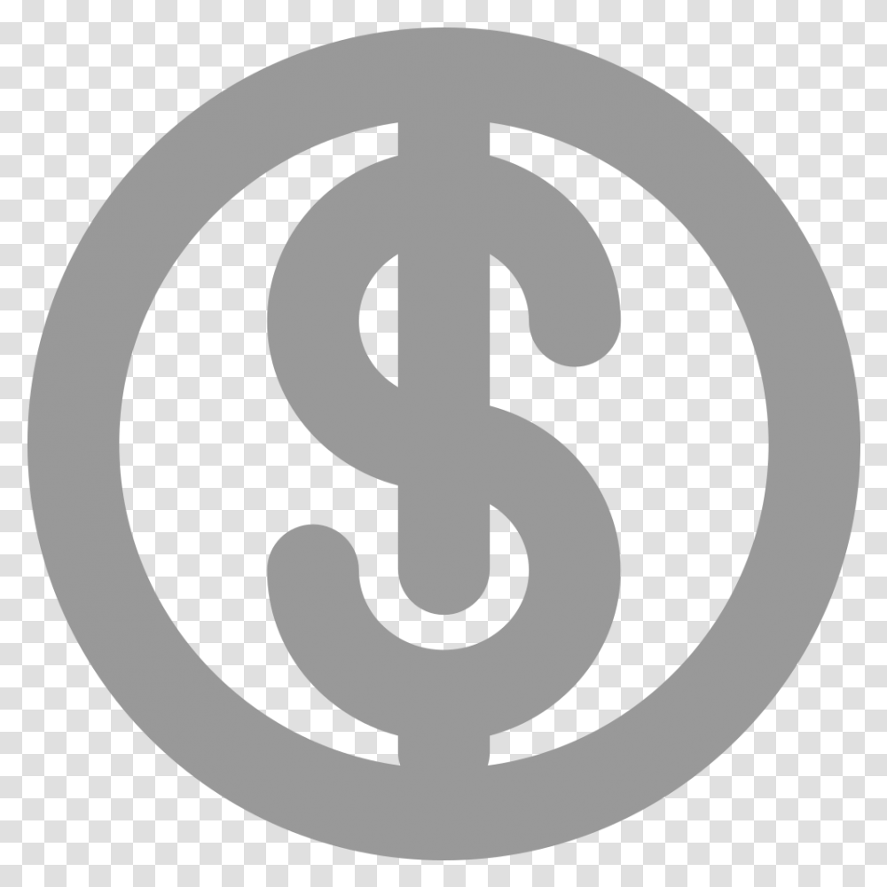 Download Dollar Sign Dark Grey Number, Symbol, Text, Logo, Trademark Transparent Png
