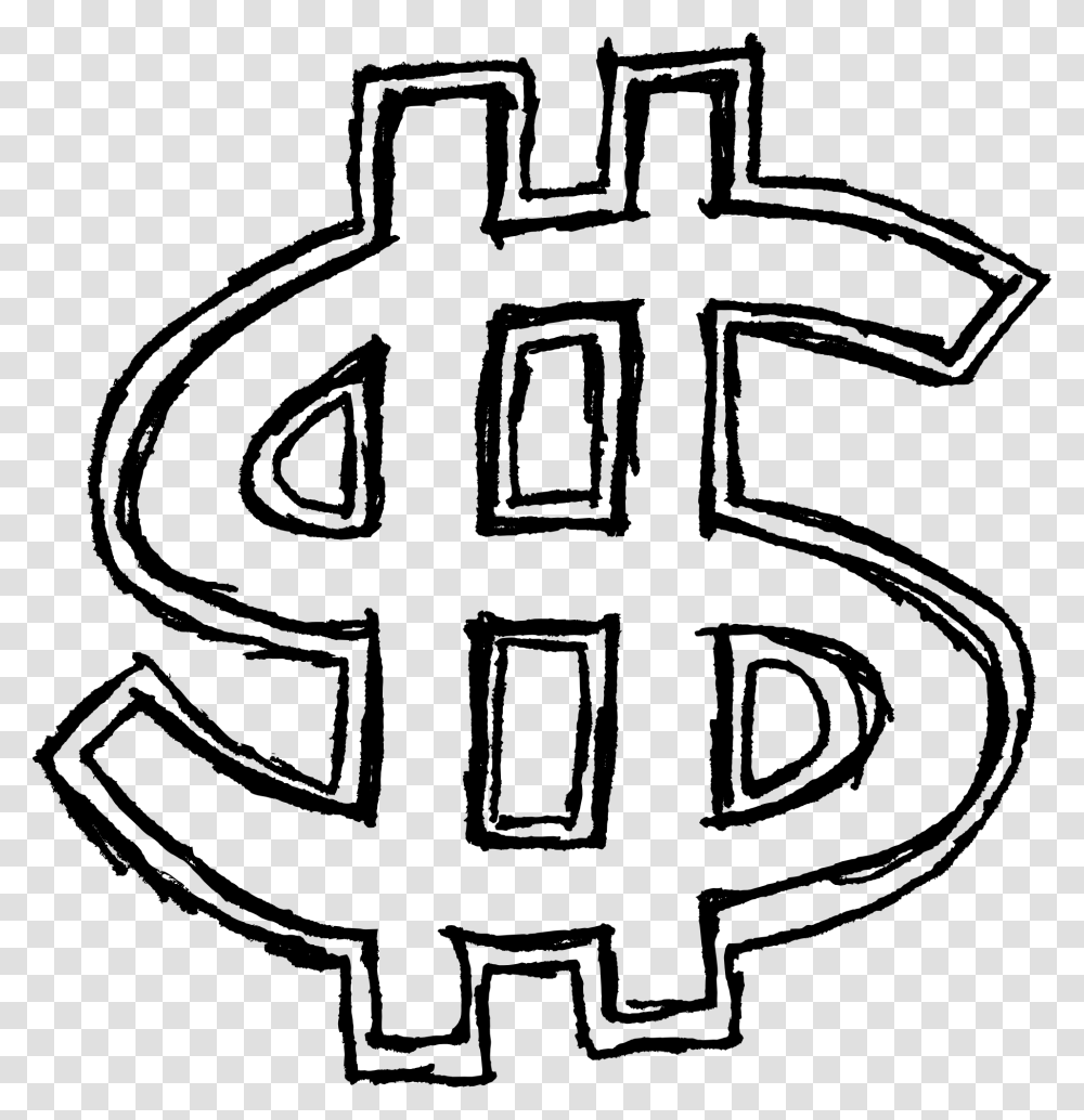 Download Dollar Sign Symbols Images Stack Of Money Drawing, Hook, Stencil, Anchor Transparent Png