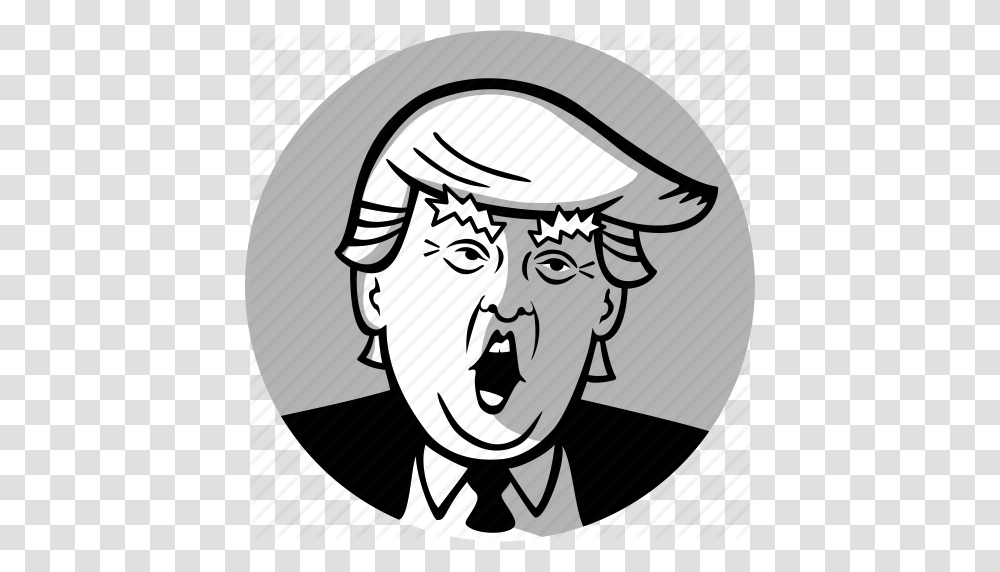 Download Donald Trump Icon Clipart United States Of America, Label, Face, Person Transparent Png