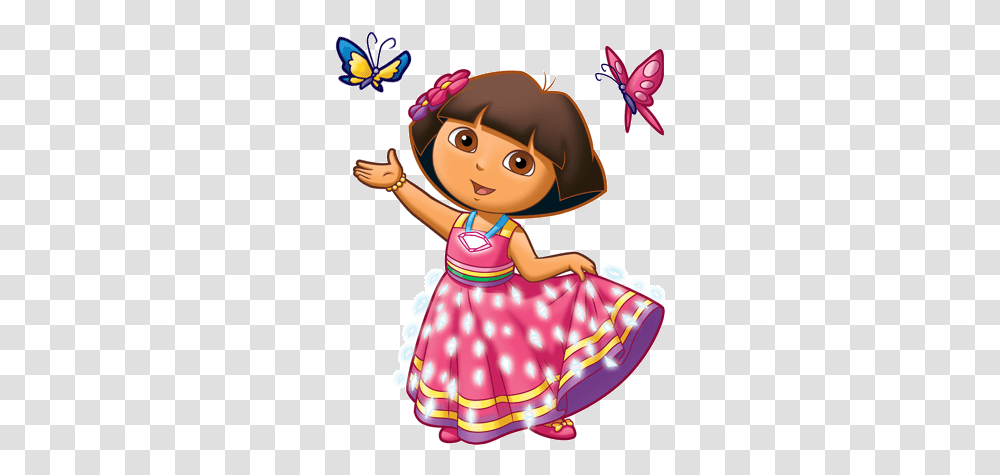 Download Dora And Friends Cake Birthday Dora The Explorer, Doll, Toy, Person, Human Transparent Png