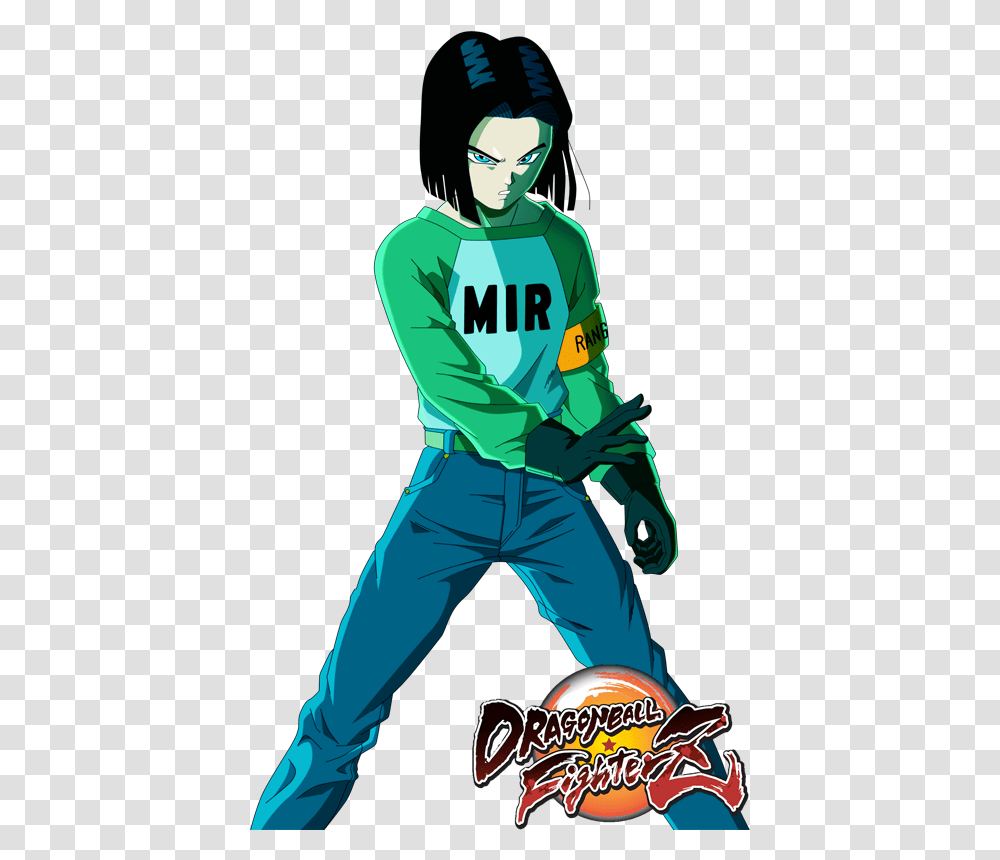 Download Dragon Ball Fighterz Android 17 Dragon Ball Super, Sleeve, Clothing, Apparel, Long Sleeve Transparent Png