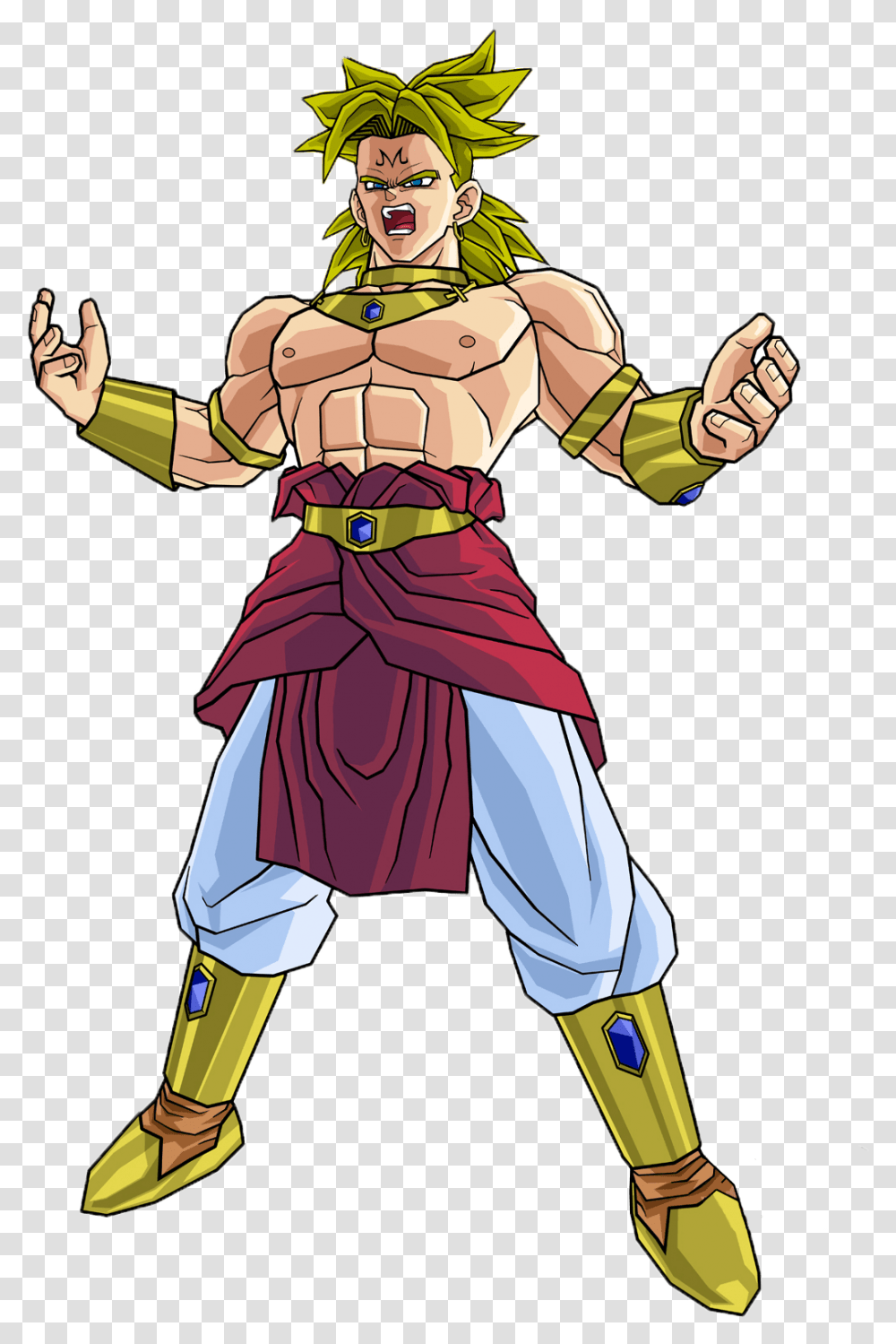 Download Dragon Ball Z Broly Image Broly Fused With Gogeta, Person, Hand, Duel, People Transparent Png