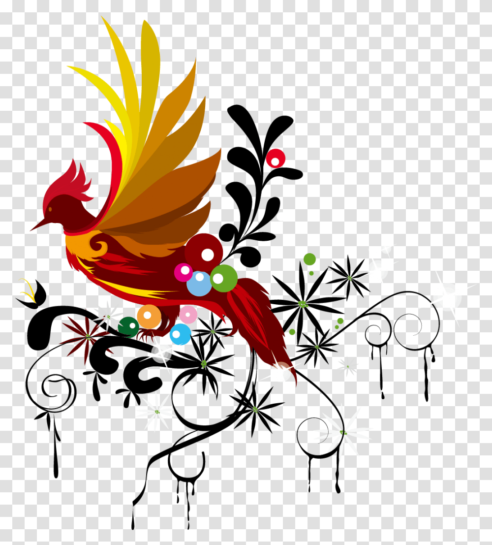 Download Drawing Phoenix Watercolor Banner Vector Graphics Graphic Design Works Hd, Art, Nature, Outdoors, Floral Design Transparent Png