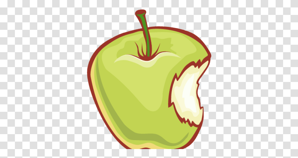 Download Drawn Apple Bite Drawing, Plant, Food, Fruit Transparent Png