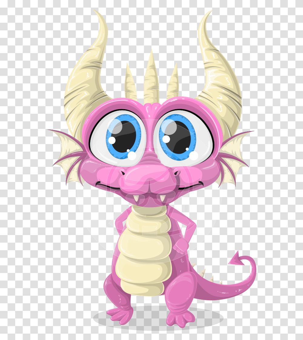 Download Drawn Horns Little Devil Dragon With Big Eyes Cartoon, Purple, Person, Human, Graphics Transparent Png
