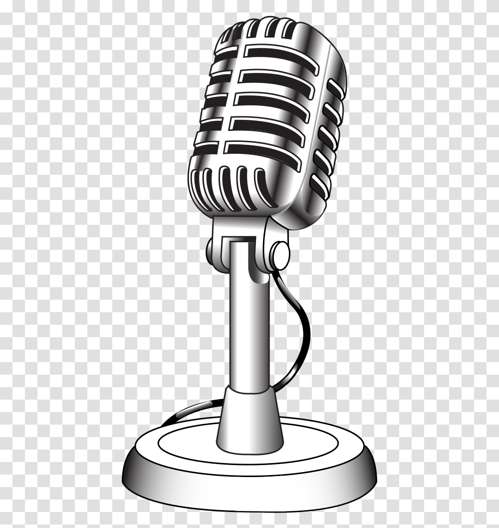 Download Drawn Old Style Microphone Old School Microphone Drawing, Electrical Device, Sink Faucet, Lamp Transparent Png
