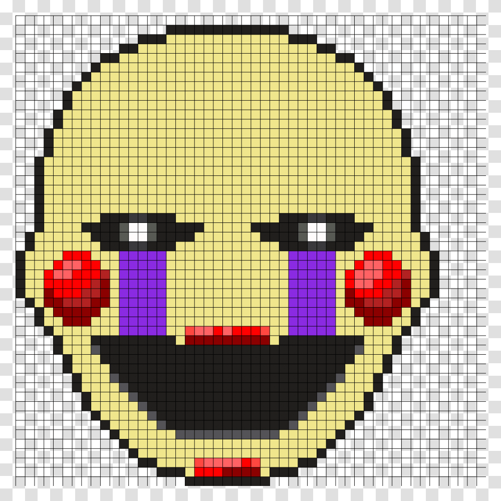Download Drawn Pixel Art Fnaf Puppet Possible To Make A Perfect Circle, Logo, Symbol, Trademark, Tabletop Transparent Png