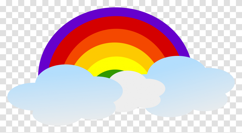 Download Drawn Rainbow Cloud Cute Cloud Clipart With Rainbow, Nature, Graphics, Outdoors, Ball Transparent Png