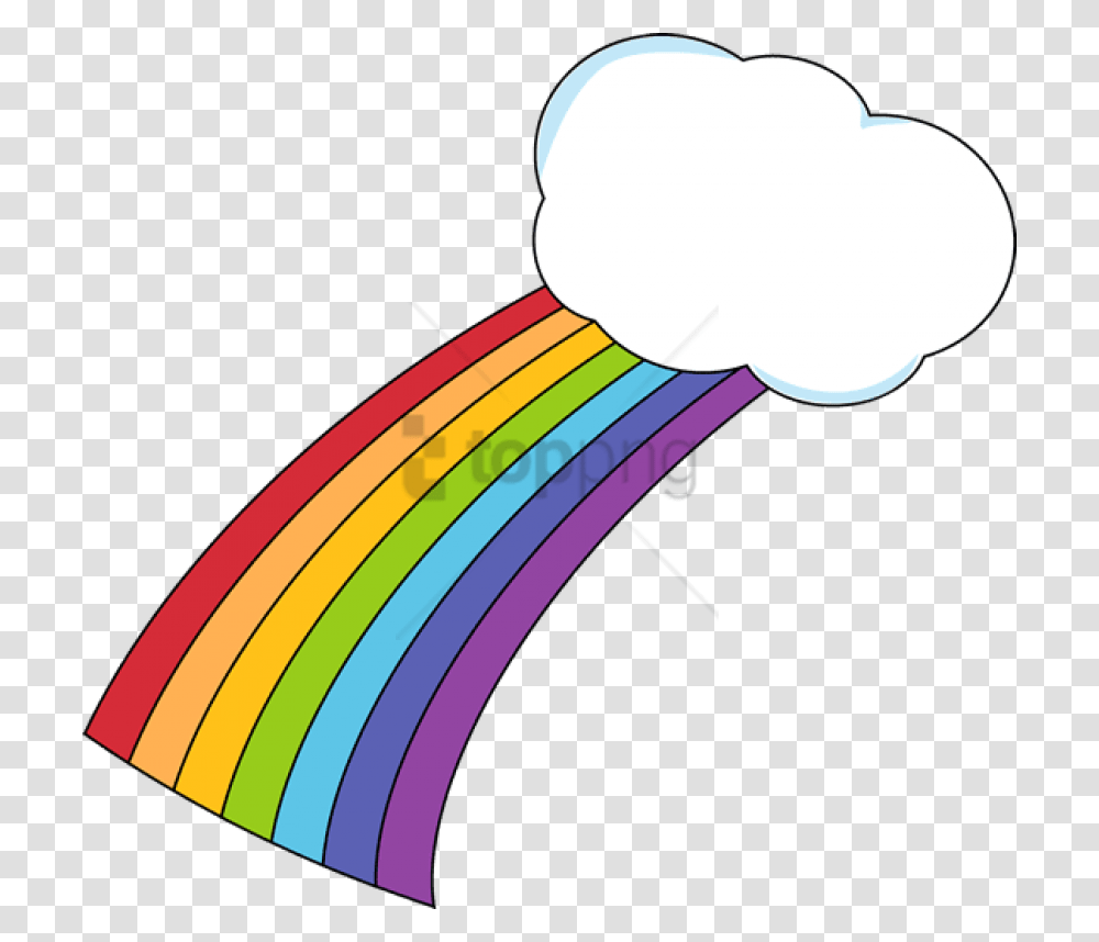 Download Drawn Rainbow Cloud Rainbow And Cloud Clipart Cloud And Rainbow Clip Art, Banana, Plant, Food, Purple Transparent Png