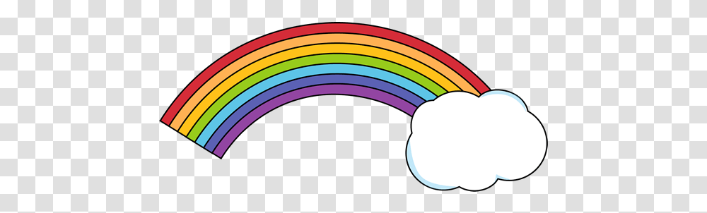 Download Drawn Rainbow Cloud Rainbow With Cloud Rainbow With A Cloud, Light, Clothing, Frisbee, Toy Transparent Png