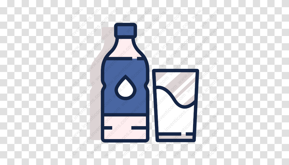 Download Drinking Water Vector Icon Inventicons Drinking Water Water Icon, Label, Text, Bottle, Tie Transparent Png