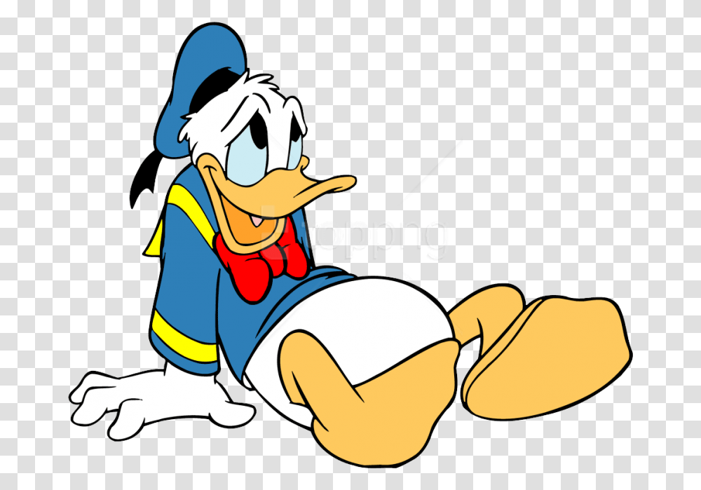 Download Duck Photo Background Donald Duck Sitting Down, Fireman Transparent Png