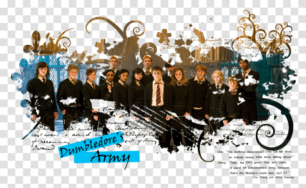 Download Dumbledore Army Army, Person, Tie, Suit, Overcoat Transparent Png