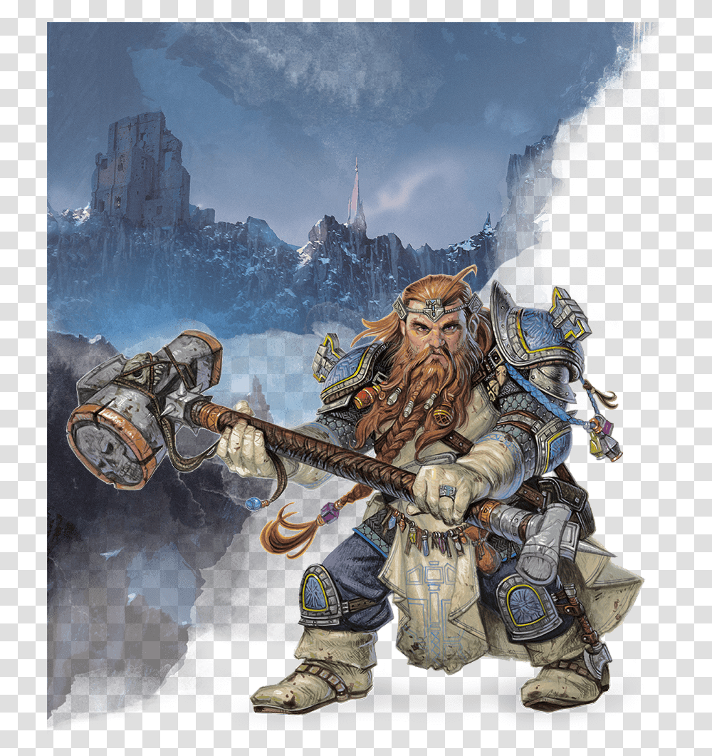 Download Dwarf Dungeons And Dragons Hd Uokplrs 5e Handbook Cleric, Person, Painting, Land, Outdoors Transparent Png