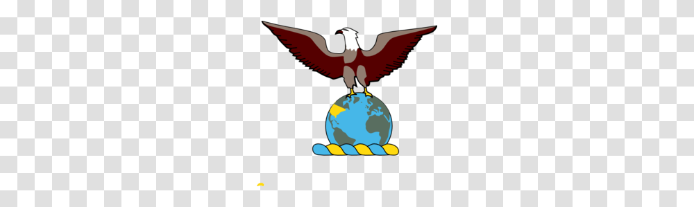 Download Eagle On Globe Clipart Eagle Globe And Anchor Clip Art, Bird, Animal, Flying, Vulture Transparent Png