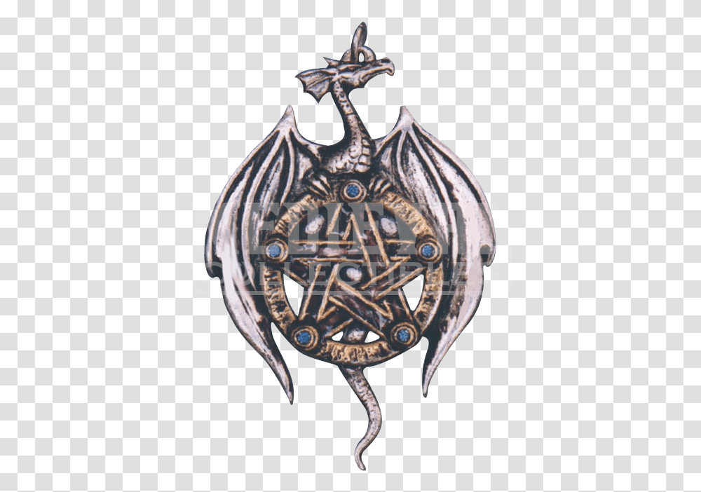 Download Earth Dragon Pentacle Necklace Earth Dragon, Logo, Symbol, Trademark, Badge Transparent Png