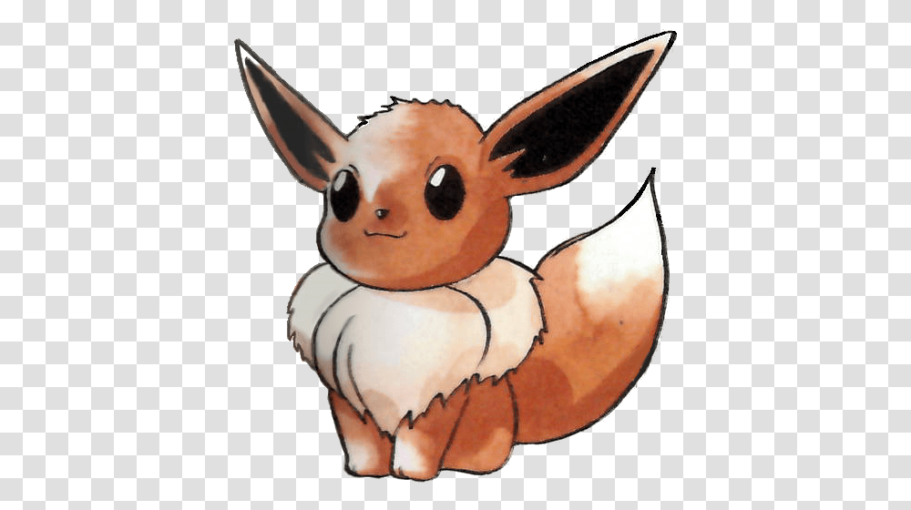 Download Eevee Pokemon Red And Green Eevee Ken Sugimori Art, Animal, Mammal, Toy, Insect Transparent Png