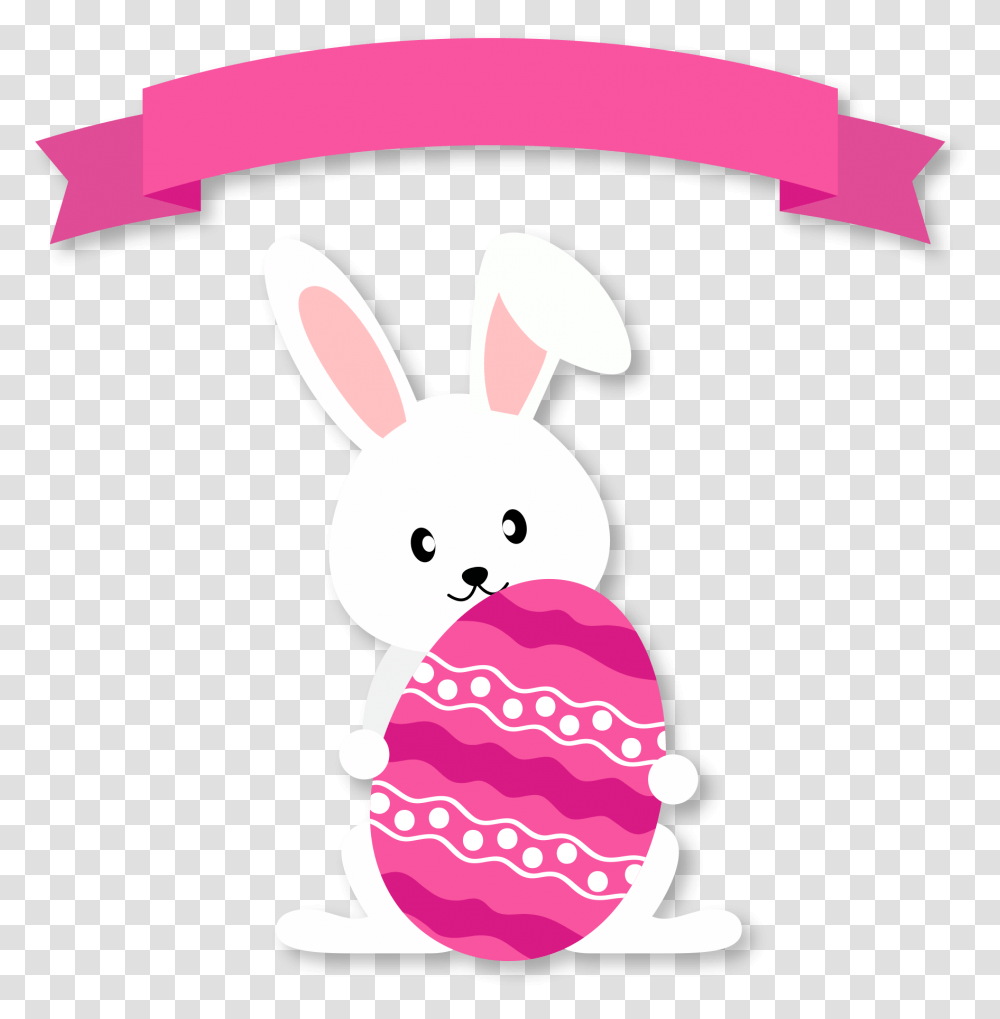 Download Egg Rabbit With Bunny Ribbon Easter Clipart Easter Eggs Bunny Vector, Snowman, Winter, Outdoors, Nature Transparent Png