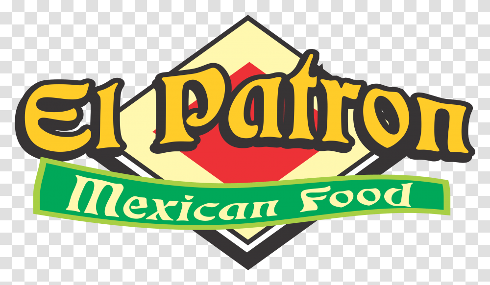 Download El Patron Logo Clip Art, Label, Text, Leisure Activities, Food Transparent Png