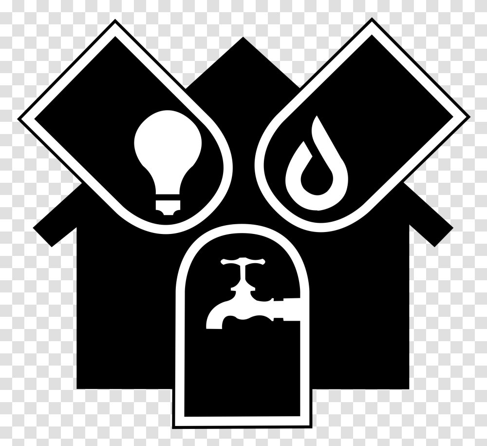 Download Electricity Computer Icons Gas Water Water Gas Electricity Icon, Stencil, Symbol Transparent Png