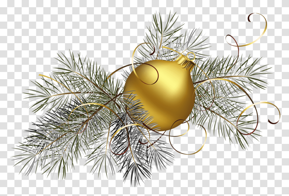 Download Elegant Christmas Wreaths Gold Christmas Gold Christmas Ornaments, Tree, Plant, Conifer, Bush Transparent Png
