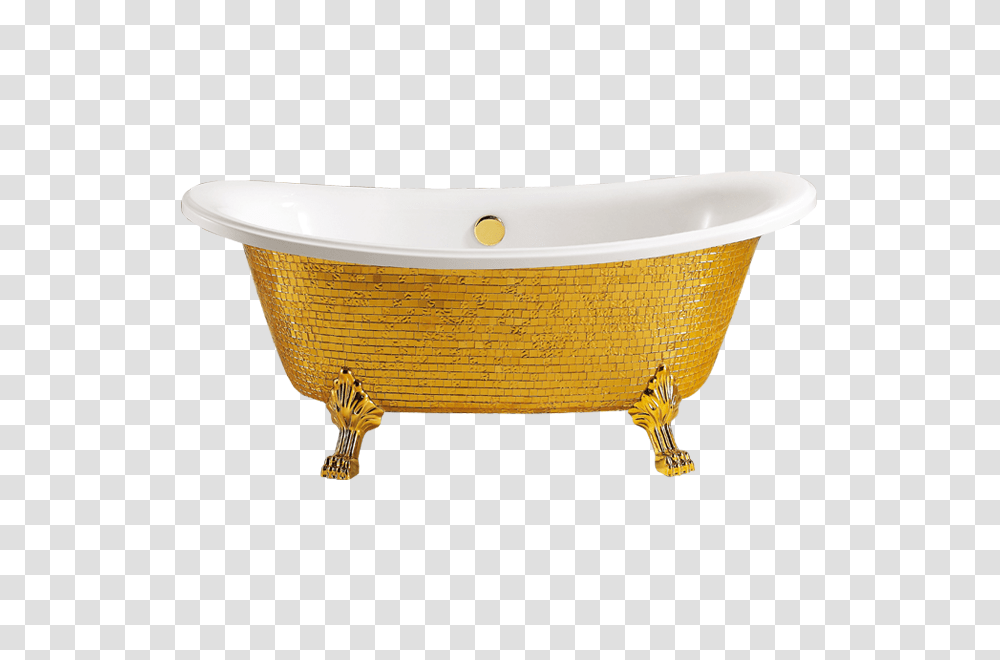 Download Elegant Gold Mosaic Bathtub Bathtub Gold Bathtub, Jacuzzi, Hot Tub Transparent Png
