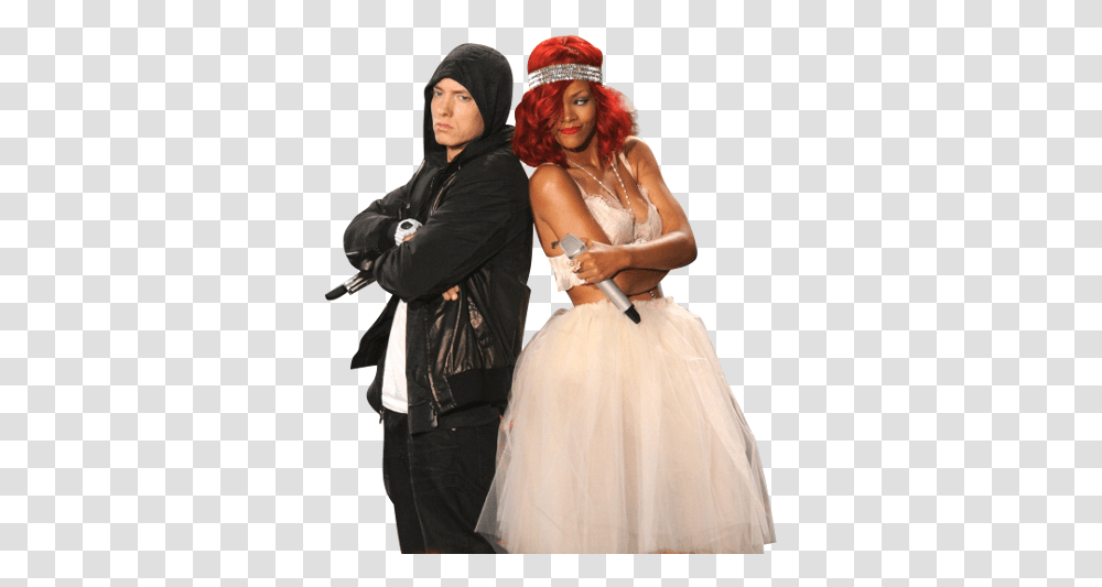 Download Eminem Rihanna Eminem And Rihanna 2019, Clothing, Person, Evening Dress, Robe Transparent Png