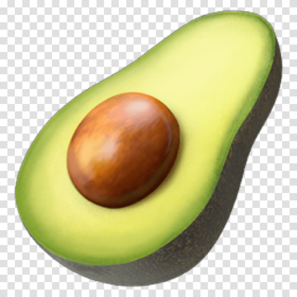 Download Emoji Avocado Green Brown Cool Avocado Emoji, Plant, Fruit, Food, Apple Transparent Png