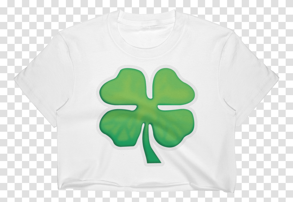 Download Emoji Crop Top T Shirt Water Image With No Shamrock, Clothing, Apparel, Sleeve, Long Sleeve Transparent Png