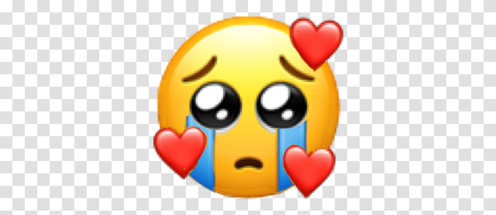 Download Emoji Crying Begging Hearts Puppy Puppyeyes Heart Eyes Crying Emoji, Pac Man, Graphics, Parade Transparent Png