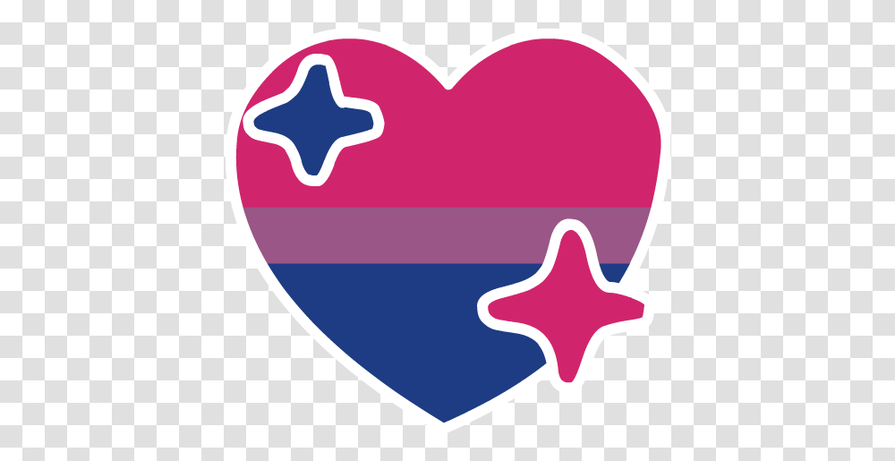 Download Emoji De Com As Cores Da Bandeira Bissexual Heart, Symbol, Ketchup, Food Transparent Png