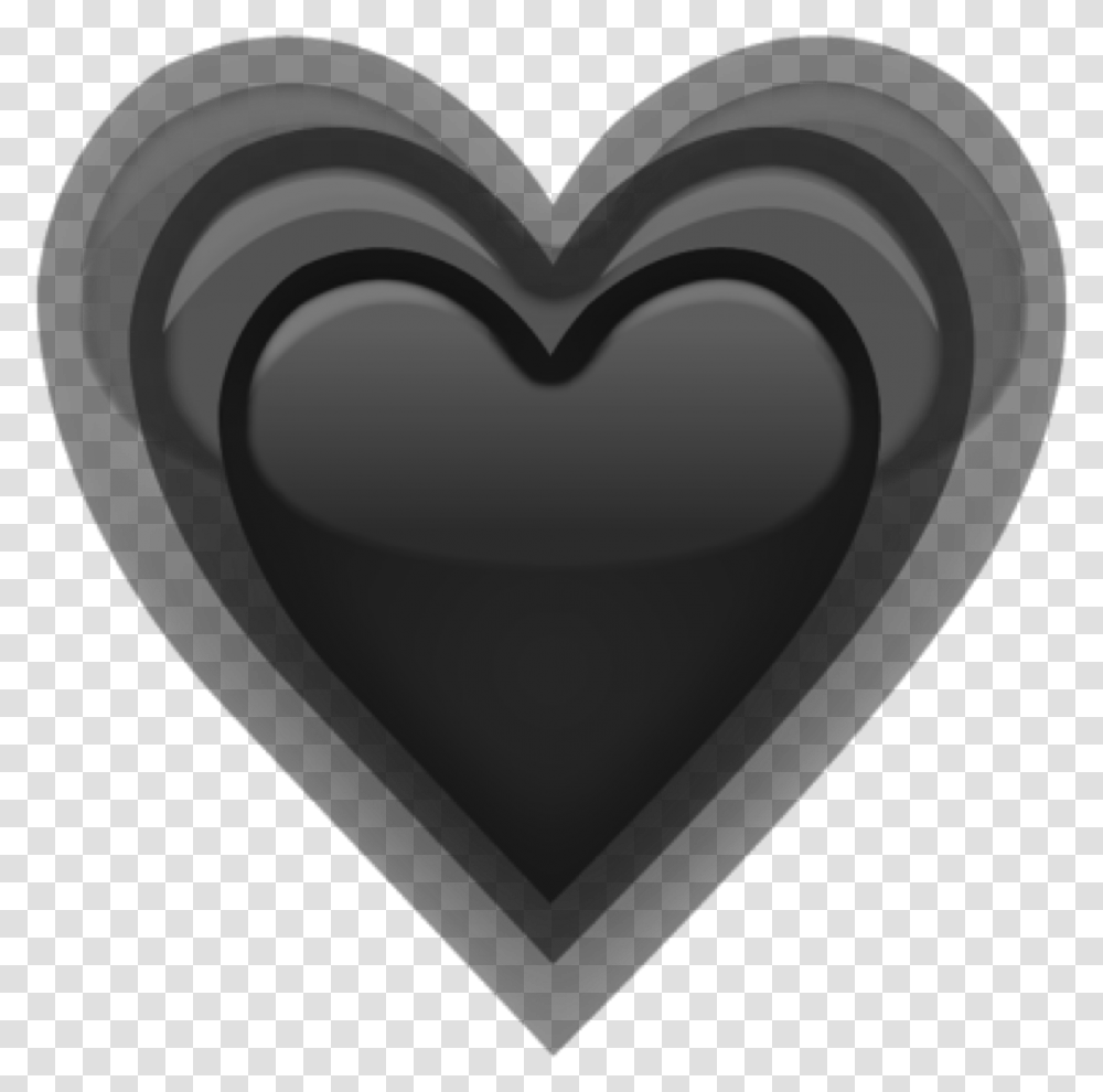 Download Emoji Heart Black Grey Solid, Milk, Beverage, Drink Transparent Png