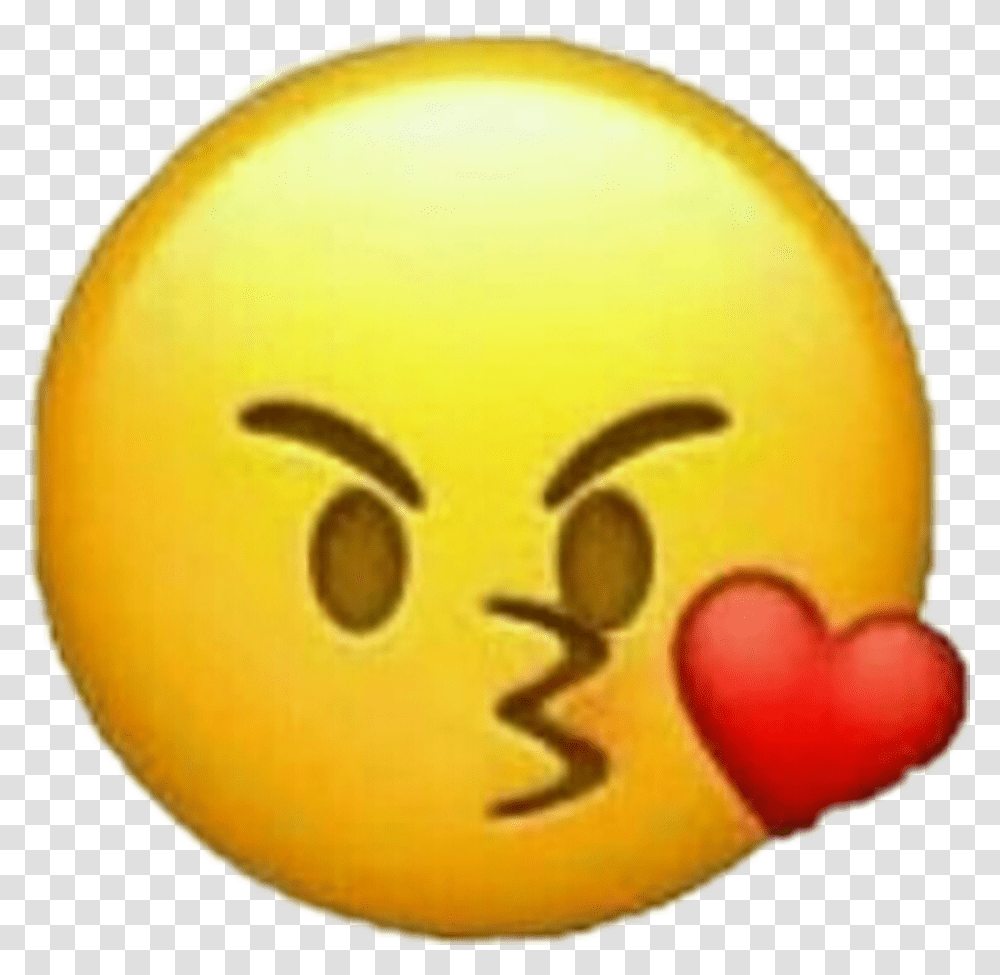 Download Emoji Heart Kiss Kissemoji Angry Mad Love Angry Kiss Emoji, Tennis Ball, Sport, Sports, Plant Transparent Png