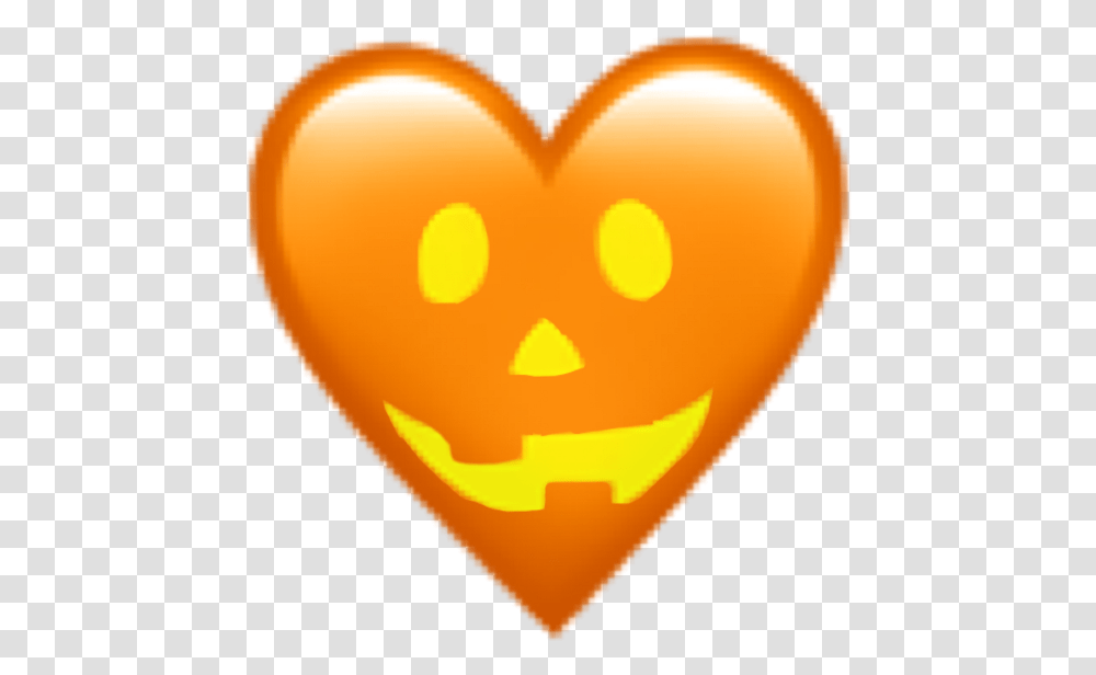 Download Emoji Iphoneemoji Orange Heart Happy, Balloon, Plectrum Transparent Png