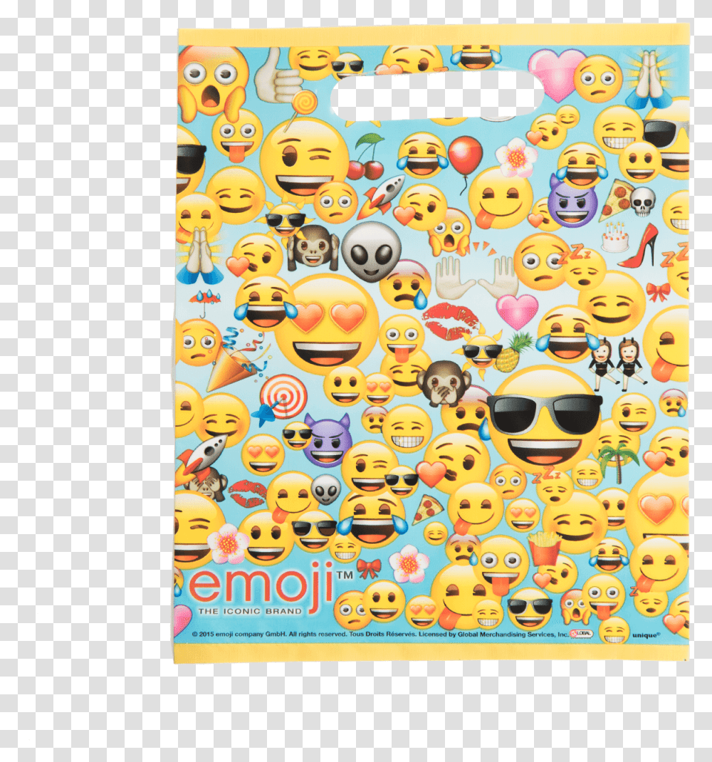 Download Emoji Loot Bags Emoji Birthday Party Supplies Hd Emoji Loot Bag, Doodle, Drawing, Sunglasses, Accessories Transparent Png